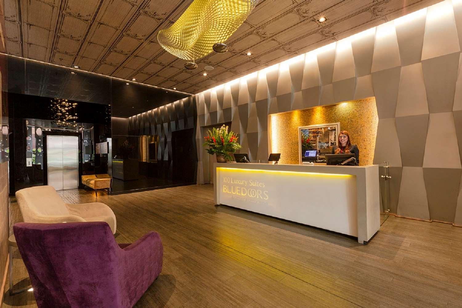 Hotel 100 Luxury Suites By Preferred بوغوتا المظهر الخارجي الصورة The lobby of the hotel